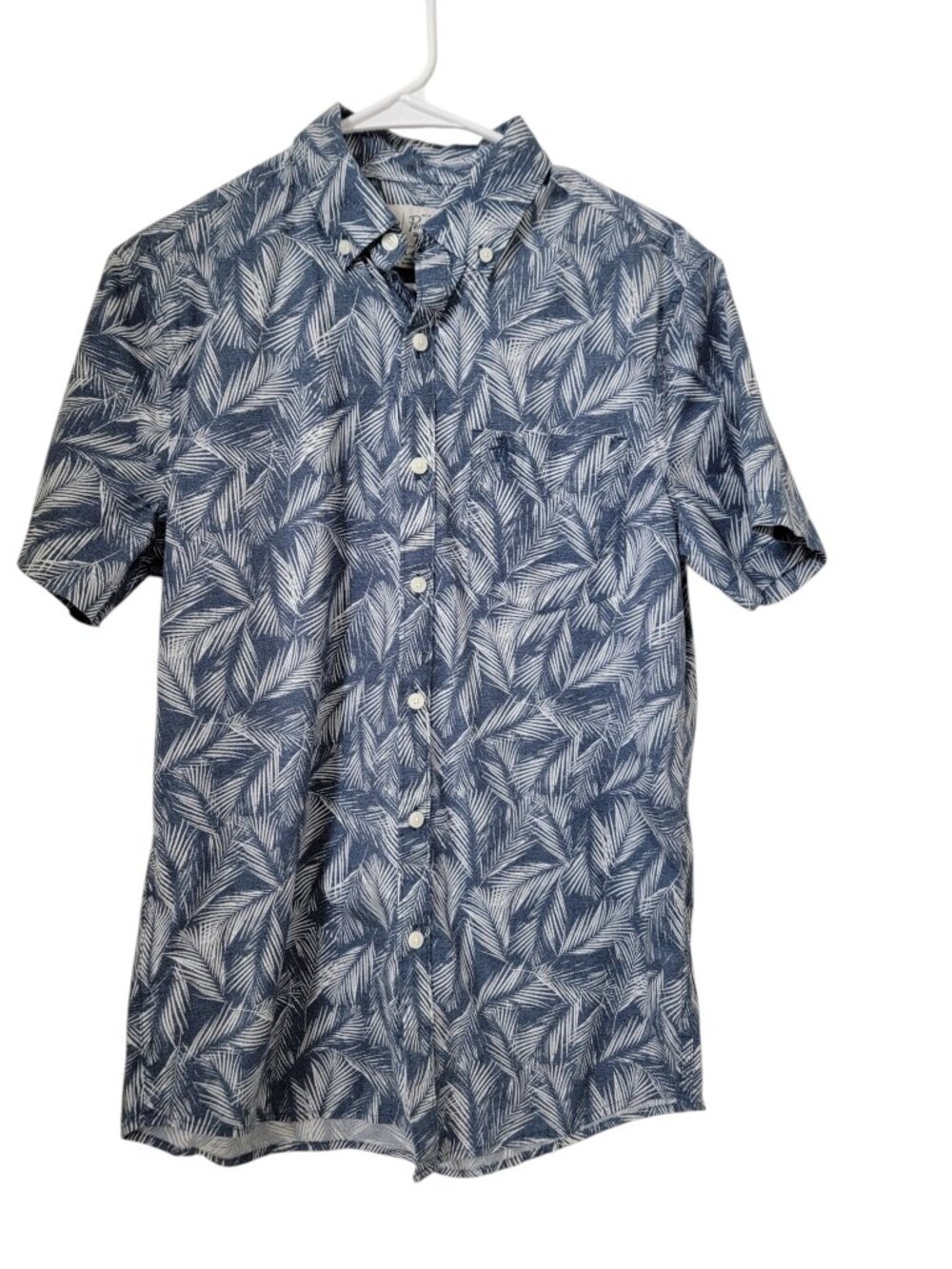 Original Penguin Size S Short Sleeve Stretch Cotton Poplin Button-Up Shirt